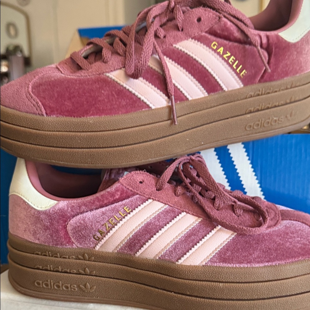 Adidas Gazelle Women's Mauve and Brown Sneakers